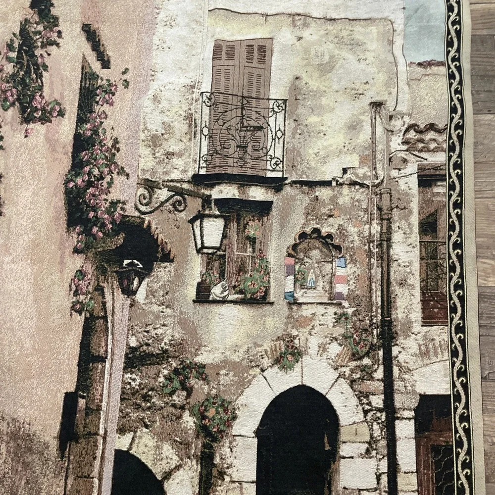 Cat‎ In A Window Street View Manual Woodworkers & Weavers Wall Tapestry 36x56